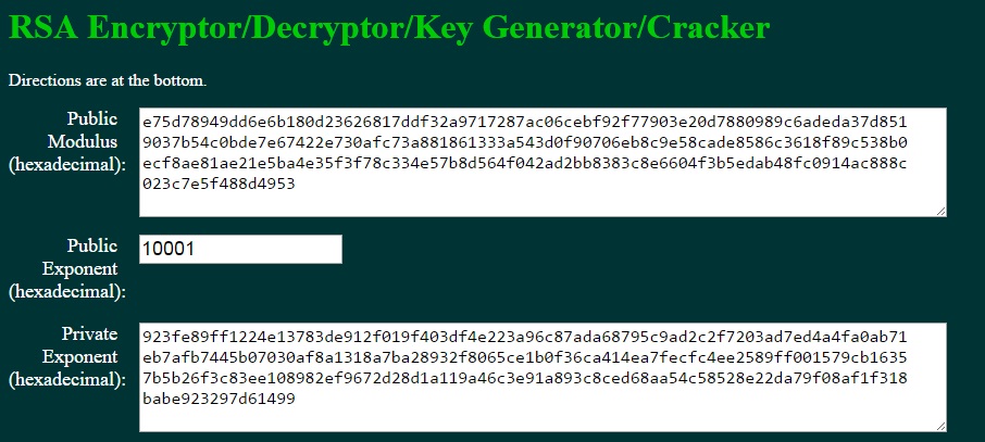Generate Public Key From Private Key Rsa